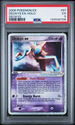 2005 POKEMON EX DEOXYS #97 DEOXYS EX-HOLO PSA 5 - Image 1