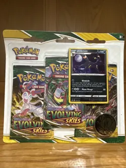 Pokemon TCG Evolving Skies 3 Pack Blister With Umbreon Promo - Image 1
