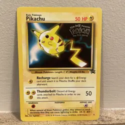 Pikachu #4 1999 WB Black Star Promo Pokemon the First Movie Pokemon TCG LP/MP - Image 1