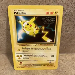 Pikachu #4 1999 WB Black Star Promo Pokemon the First Movie Pokemon TCG LP/MP - Image 2