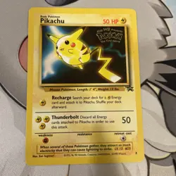 Pikachu #4 1999 WB Black Star Promo Pokemon the First Movie Pokemon TCG LP/MP - Image 3
