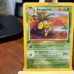 Pokemon TCG Exeggcute #52/64 1st Edition Jungle Set Unlimited WOTC LP - Image 2