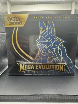 Pokemon TCG Mega Evolution Elite Trainer Box Lucario Art Sealed - Image 1