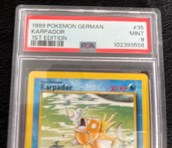 1999 Pokemon German Karpador #35/102 1st Edition PSA Mint 9 - Image 2