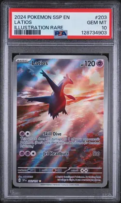 2024 POKEMON SSP EN-SURGING SPARKS ILLUSTRATION RARE #203 LATIOS PSA 10 - Image 1