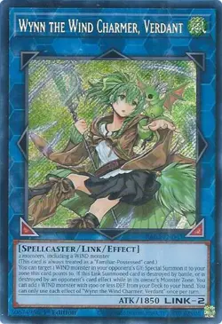 1x Wynn the Wind Charmer, Verdant (Secre NM Eng YuGiOh - Quarter Century Bonanza - Image 1