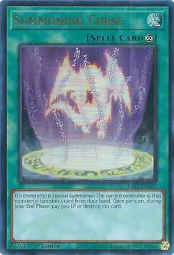 1x Summoning Curse (UR) - 1st Edition NM Eng YuGiOh - Quarter Century Bonanza - Image 1