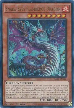 1x Snake-Eyes Flamberge Dragon (UR) - 1s NM Eng YuGiOh - Quarter Century Bonanza - Image 1