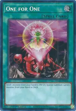 1x One for One (Secret Rare) - 1st Editi NM Eng YuGiOh - Quarter Century Bonanza - Image 1