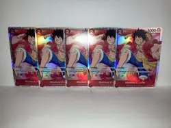 Monkey.D.Luffy OP01-024 One Piece TCG SR NM SR English x5 (Playset) ROMANCE DAWN - Image 1