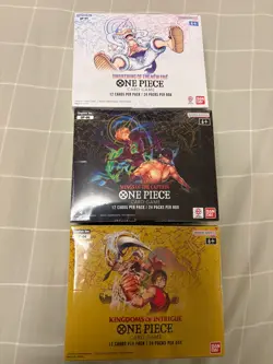 1x One Piece OP-04, 1x OP-05, 1x OP-06 ENGLISH Booster Box Sealed -3 boxes total - Image 1