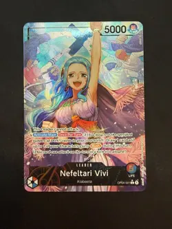 One Piece Nefeltari Vivi OP04-001 Kingdoms of Intrigue Alt Art Leader - Image 5