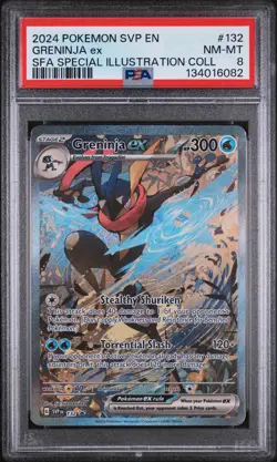 2024 Scarlet & Violet Promo Cards #132 Greninja ex PSA 8 - Image 1