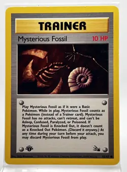 Mysterious Fossil 62/62 First Edition Pokemon Card Fossil 1999 LP - Image 1