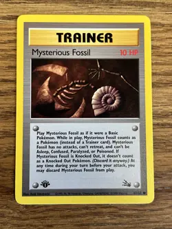 Mysterious Fossil 62/62 1st Edition WOTC Pokemon Card NM - Image 1