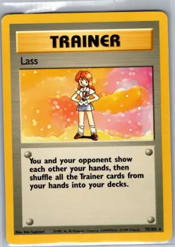 Lass 75/102 Non Holo Base Set - Pokemon Card - NM - Image 1