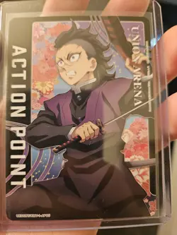 UNION ARENA Demon Slayer UA05BT/KMY-1-AP05 Genya Shinazugawa Action Point Card - Image 1