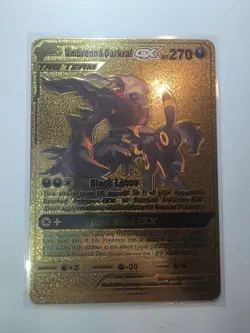 Pokemon Umbreon & Darkrai GX Tag Team Gold Foil Card 270hp - Image 1