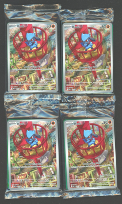 Lot of (4) Pokemon TCG Riolu Mega Evolution PC ETB Sealed Promo Cards - Image 1
