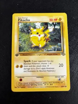 Pikachu 60/64 Red Cheeks 1st Edition Jungle Set WOTC 1999 Pokemon TCG Card NM/LP - Image 1