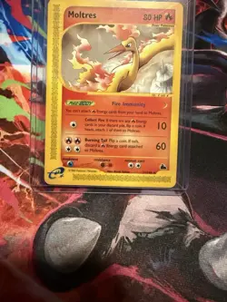 Pokemon Moltres Card Skyridge Non-Holo Rare 21/144 NM - Image 1
