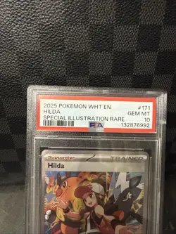 2025 Pokemon Hilda SIR #171 White Flare PSA 10 Gem Mint TCG Card - Image 2