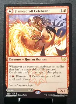 MTG 150/275 FLAMESCROLL CELEBRANT Rare STRIXHAVEN SOM unplayed card⚔NM/MT - Image 1