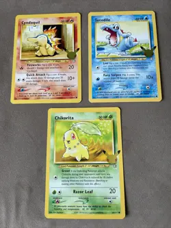 Pokemon TCG Lot Of 3 Jumbo Cards - Chikorita, Cyndaquil, Totodile Johto Starters - Image 1