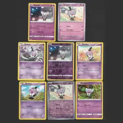 Gothita Pokemon Card Collection Set of 8 English Cards Cute Reverse Holo Rare - Image 1