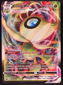 Celebi VMAX 008/198 - Pokemon Chilling Reign Holo Rare VMAX Card - Image 1