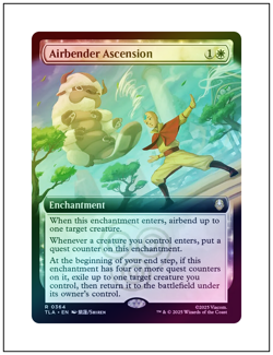 1x Airbender Ascension, Extended Art Foil, Avatar, Magic MTG NM - Image 1