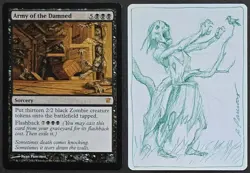 SKETCHED MtG Magic Pancoast _ Innistrad Artist Proof _ ARMY OF THE DAMNED _Green - Image 1