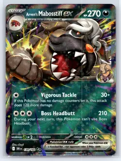 Pokemon TCG - Destined Rivals Double Rare Arven's Mabosstiff ex 139/182 - Image 1
