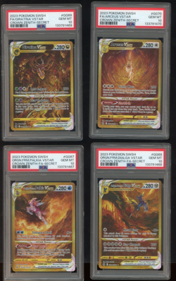 (4) 2023 Pokemon SWSH Crown Zenith Secret Giratina Arceus FA PSA 10 Sequential - Image 1