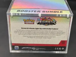 Pokemon TCG S&V Prismatic Evolutions Booster Bundle Display Case w/Acrylic Case - Image 3