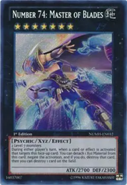 Number 74: Master of Blades - 1st Edition - NUMH-EN032 - Number Hunters - NM - Image 1