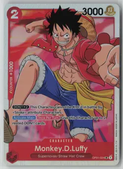 Monkey.D.Luffy (024) OP01-024 One Piece Romance Dawn Super Rare Near Mint - Image 1
