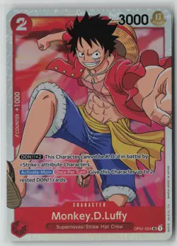 Monkey.D.Luffy (024) OP01-024 One Piece Romance Dawn Super Rare Near Mint - Image 1