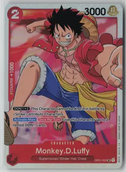 Monkey.D.Luffy (024) OP01-024 One Piece Romance Dawn Super Rare Near Mint - Image 1