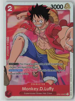 Monkey.D.Luffy (024) OP01-024 One Piece Romance Dawn Super Rare Near Mint - Image 1