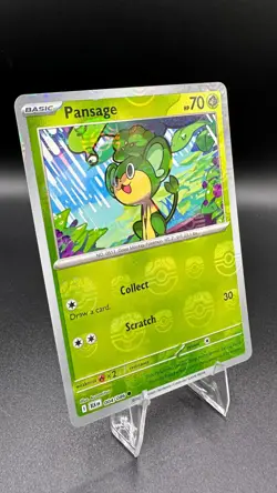 Pokemon Pansage 004/086 Black Bolt Master Ball Reverse Holo Card - Image 2