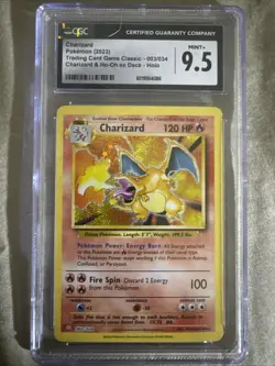 2023 Charizard Classic Collection Holo Pokemon Card 003/034 CGC 9.5 Mint - Image 1