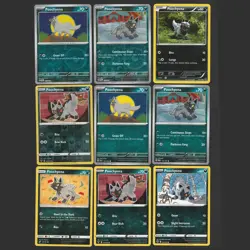Poochyena Pokemon Card Collection Set of 9 English Cards Rare Reverse Holo - Image 1