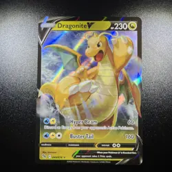 Pokemon TCG Dragonite v Full Art Holo Ultra Rare Card 049/078 Pokemon Go - Image 1
