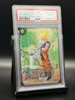 2022 DBS CARD GAME HISTORY OF SON GOKU #BT14-029 DIFFERENCE OF STATUS PSA 10 - Image 1