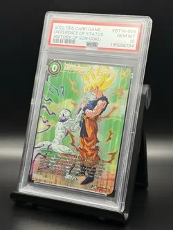 2022 DBS CARD GAME HISTORY OF SON GOKU #BT14-029 DIFFERENCE OF STATUS PSA 10 - Image 2