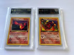 FIRST EDITION Charmander & Dark Charmeleon Set Pokemon Cards FCG Graded 33/82 - Image 2