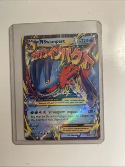 Pokemon MEGA M Swampert EX Ultra Rare XY87 Black Star Promo Holo TCG Card - Image 1