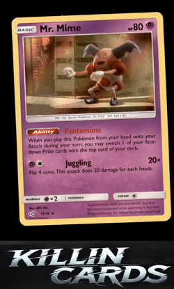 Mr. Mime 11/18 Pokemon Rare Detective Pikachu Card LP - Image 1
