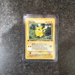 NM COOLER THAN COOL Pikachu stamp first edition jungle card Pokemon 60/64 - Image 1
